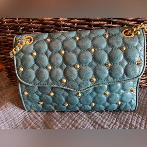 Rebecca Minkoff studded quilted affair teal